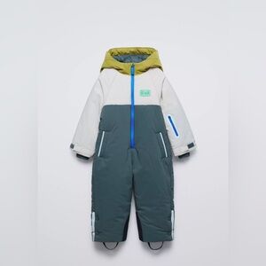 Zara Two-Tone Hooded Snowsuit